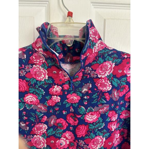 Vtg 80s Laura Ashley Floral Mock Neck Long Sleeve Top Size Medium/Large - Picture 5 of 6